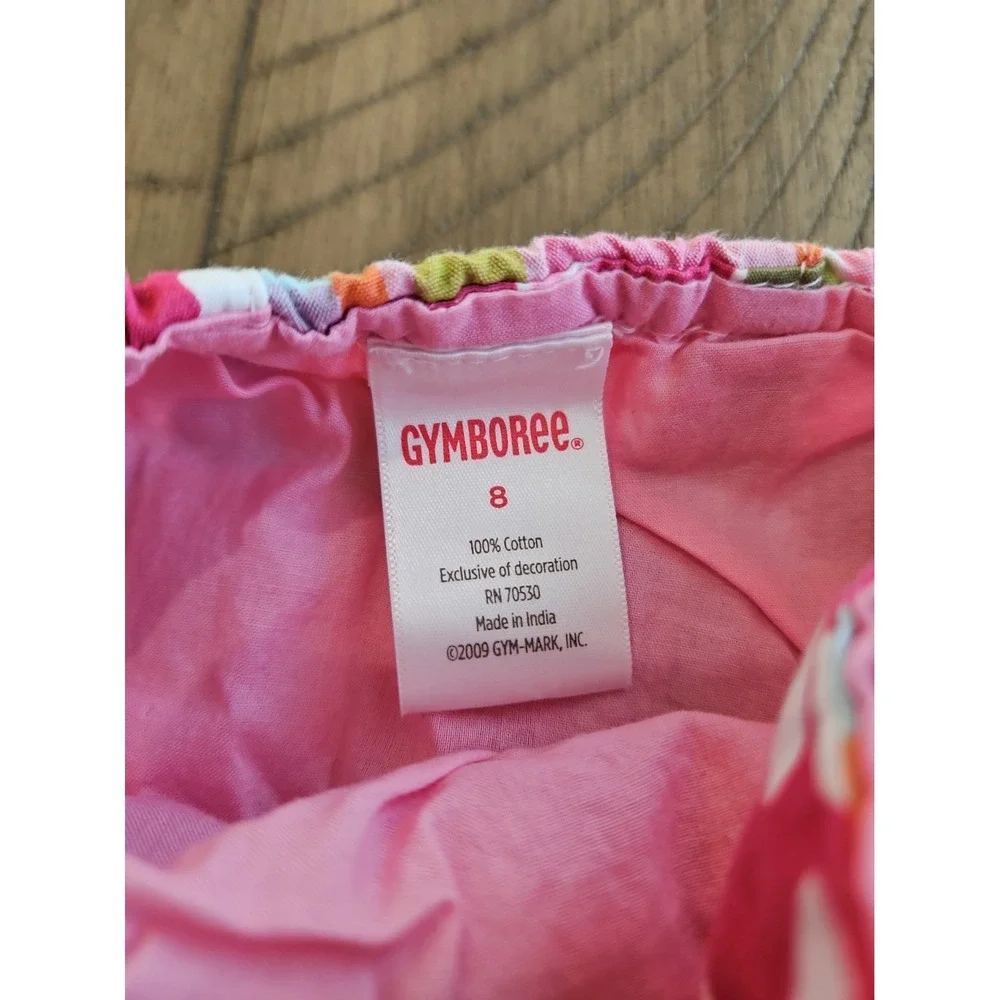 Gymboree Dress 8 Pink Patchwork Madras Plaid Embroidered Cotton Cottage Preppy